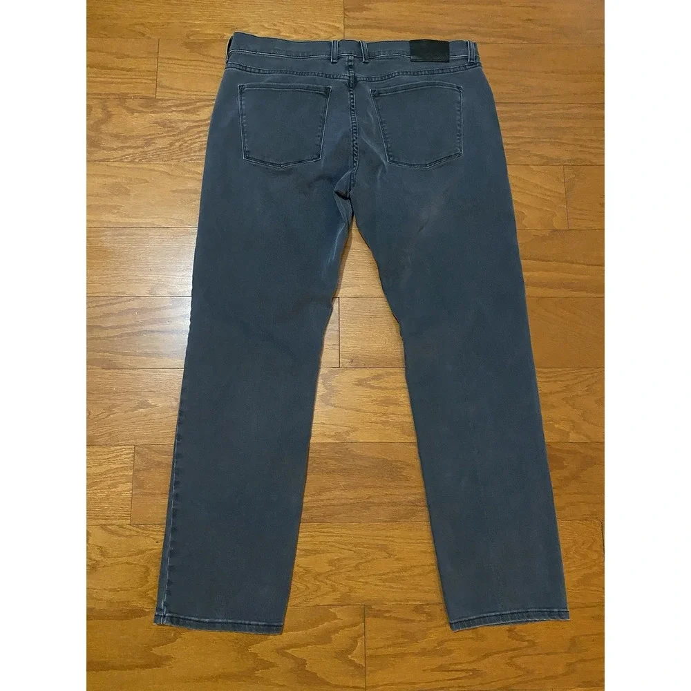 Mott & Bow Jeans Mens 38x32 Slim Black Faded Denim Stretch Dark Wash Pants